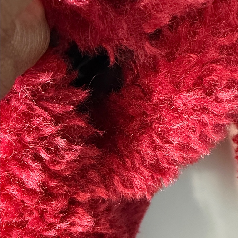 Mango Deep Red Teddy Jacket size XXS NWT - Picture 7 of 9